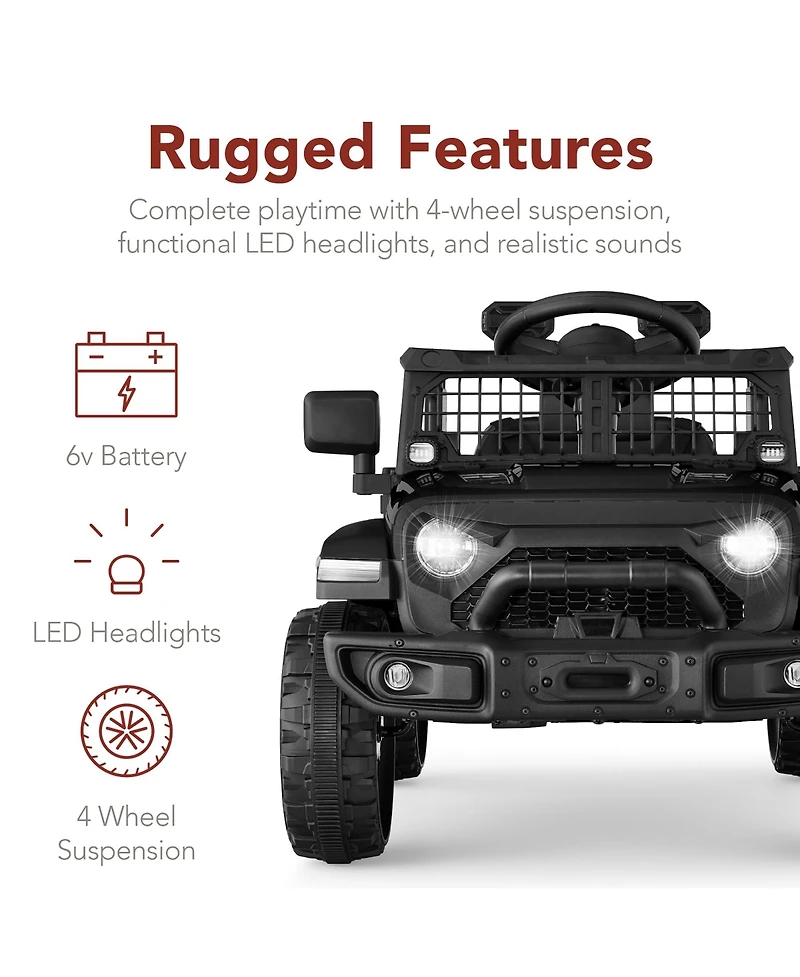 Best Choice Products 6V Kids Ride-On Truck Car w/ Parent Remote Control, 4-Wheel Suspension, Led Lights