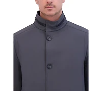 Kenneth Cole Men's Soft-Shell Stand-Collar Rain Jacket