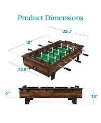 Best Choice Products 40in Tabletop Foosball Table, Arcade Table Soccer for Home, Game Room w/ 2 Balls