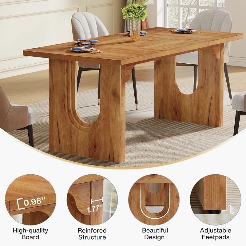 Tribesigns Modern Executive Desk, 70.9" Large Office Computer Desk, Conference Table Meeting Room Table, Simple Workstation Business Furniture, B