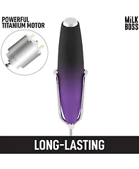 Milk Boss Powerful Milk Frother Handheld With Upgraded Holster Stand