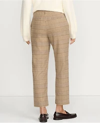 Lands' End Women's High Rise Brushed Flannel Tapered Ankle Pants
