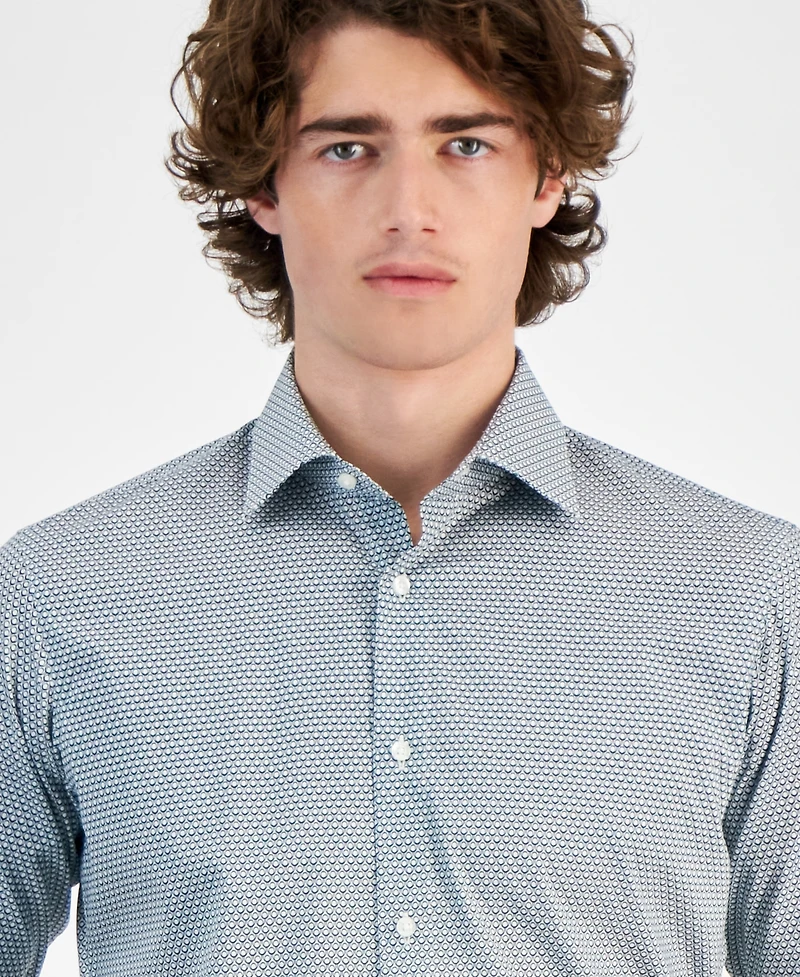 Hugo by Hugo Boss Men's Valerio Poplin Modern-Fit Dress Shirt
