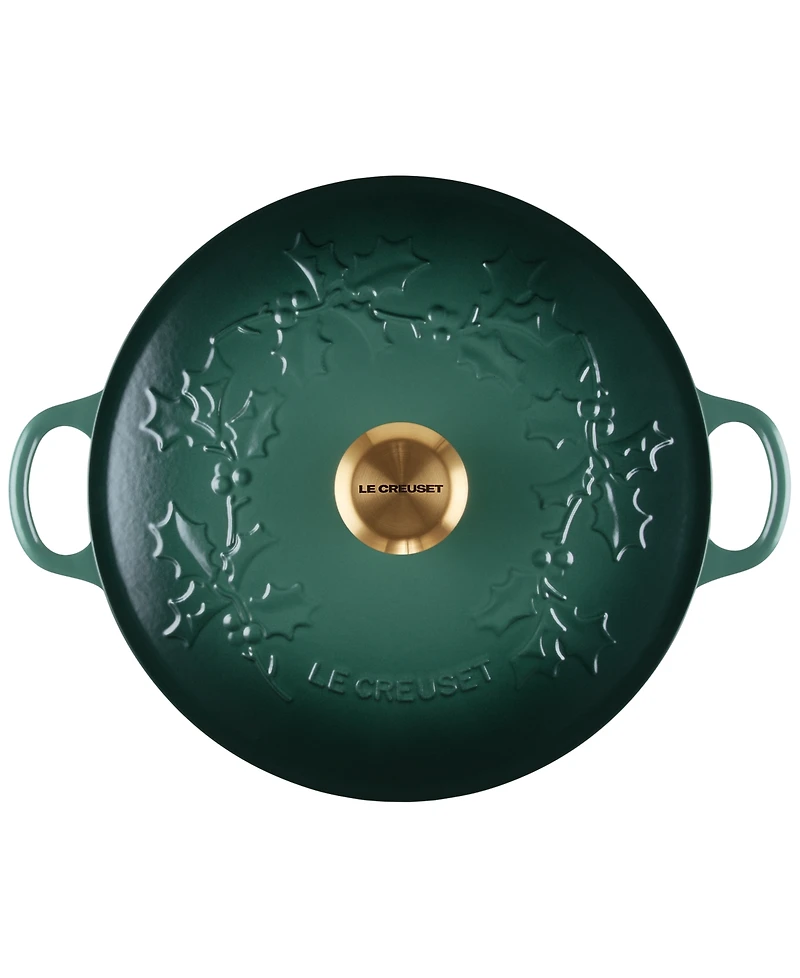 Le Creuset Holly Collection Enameled Cast Iron 4.5 Qt. Traditional Chef's Oven with Lid