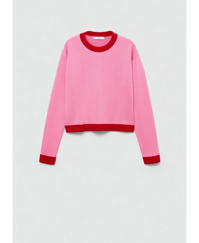 Mango Women's Contrast Trim Sweater
