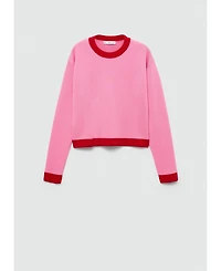 Mango Women's Contrast Trim Sweater