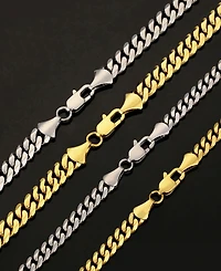 Rhona Sutton Silver Miami Cuban 5MM Stainless Steel Chain Necklace