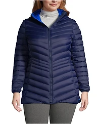 Lands' End Plus Size Ultralight Packable Long Down Jacket