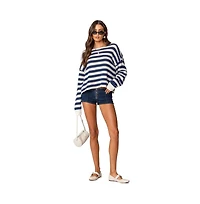 Edikted Women's Anney Oversized Striped Sweater