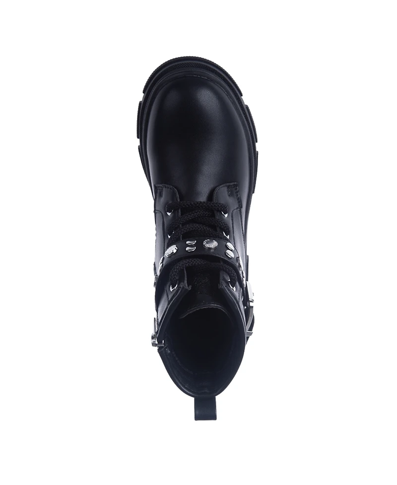 Vince Camuto Little and Big Girls Lace Up Stud and Logo Rivet Details Boot