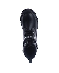 Vince Camuto Little and Big Girls Lace Up Stud and Logo Rivet Details Boot