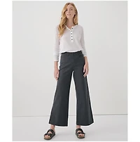 Pact Women's Organic Cotton Stretch Twill Denim Wide Leg Pant