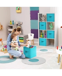 Sorbus Inch Pack Sturdy Collapsible Fabric Storage Cubes with Handle - for Organizing Clothes, Toys, Books