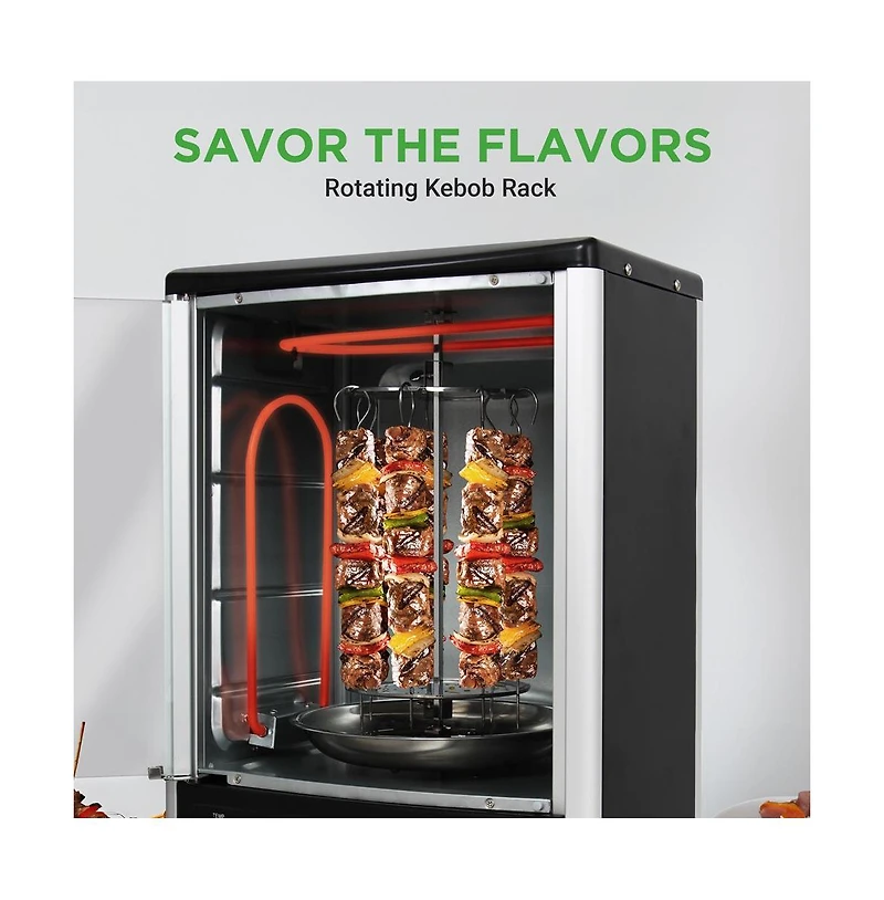 NutriChef Multi-Function Vertical Oven - Countertop Rotisserie Oven with Bake & Roast Cooking