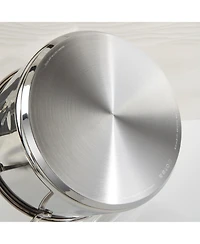 BergHOFF DiNA Helix 5pc Recycled 18/10 Stainless Steel Cookware Set, Glass Lids