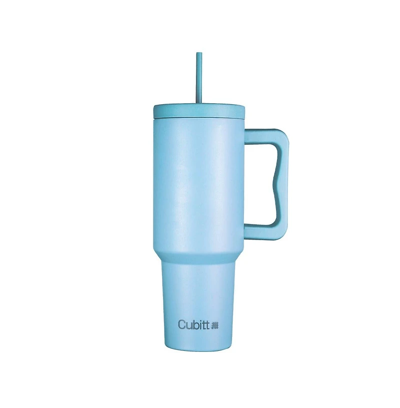 Cubitt Insulated Stainless Steel 40 oz Tumbler with Handle and Straw Lid, Cupholder friendly