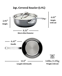 Hestan NanoBond Molecular Titanium 2-Quart Saucier with Lid