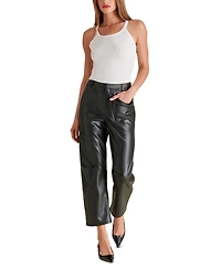 Steve Madden Women's Haniel Faux-Leather Barrel Pants