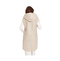 Frye Women's Kourtney Faux Shearling Hooded Vest