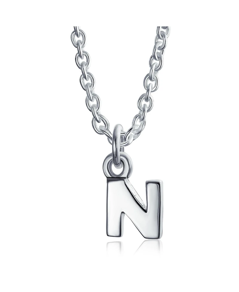 Bling Jewelry Simple Dainty Name Dangle Alphabet Block Letter Ankle Bracelet A Initial Anklet For .925 Sterling Silver Adjustable 9 10 Inch Cable Chai