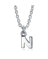 Bling Jewelry Simple Dainty Name Dangle Alphabet Block Letter Ankle Bracelet A Initial Anklet For .925 Sterling Silver Adjustable 9 10 Inch Cable Chai
