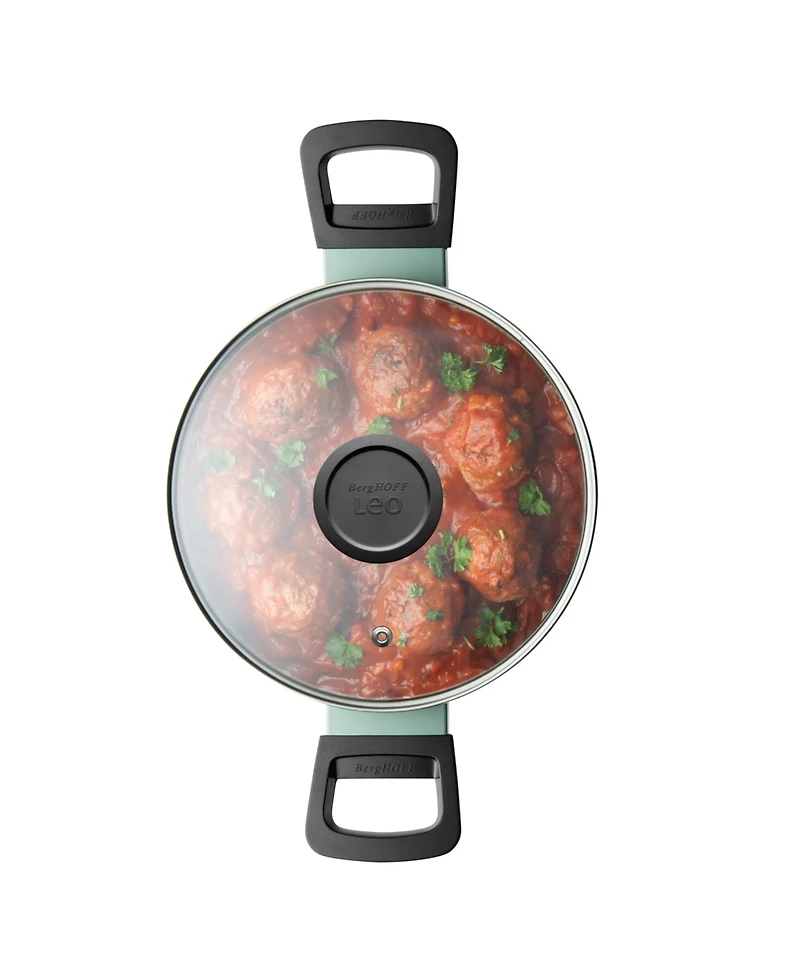 BergHOFF Sage Nonstick Aluminum Stockpot 8", 3qt. With Glass Lid