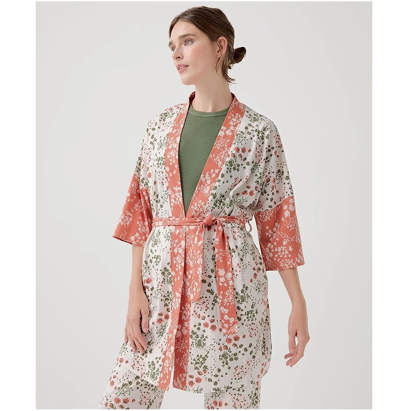 Pact Women's Organic Cotton Staycation Short Robe