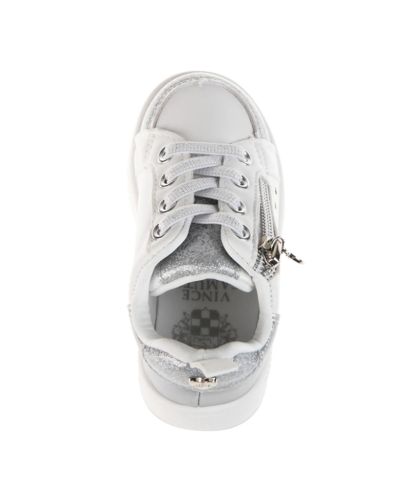 Vince Camuto Toddler Girls Decorative Zipper Heart Underlays Court Sneaker