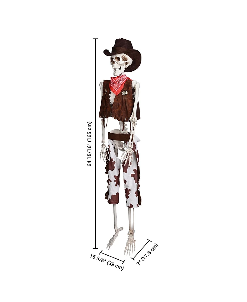 Yescom 2Pcs Pirate Life Size Skeleton Poseable Cowboy for Halloween Party Haunted House Decorations 2024