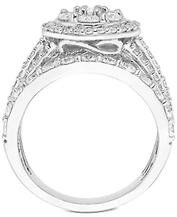Diamond Multirow Cluster Ring (3 ct. t.w.) in 14k White Gold