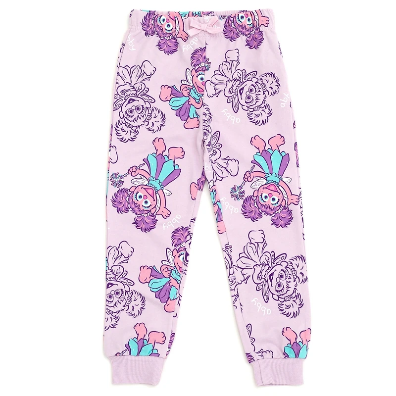 Sesame Street Baby Girls French Terry Sweatshirt and Pants Outfit Set