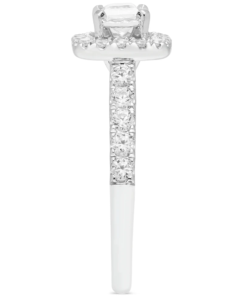 Diamond Princess-Cut Halo Engagement Ring (1 ct. t.w.) in 14k White Gold