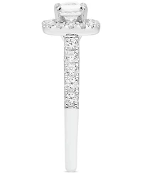 Diamond Princess-Cut Halo Engagement Ring (1 ct. t.w.) in 14k White Gold