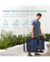 Best Choice Products Set of 2 Zero Gravity Lounge Chair Recliners for Patio