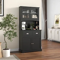 67'' Storage Cabinet Closet Kitchen Pantry Cupboard with Adjustable Shelves
