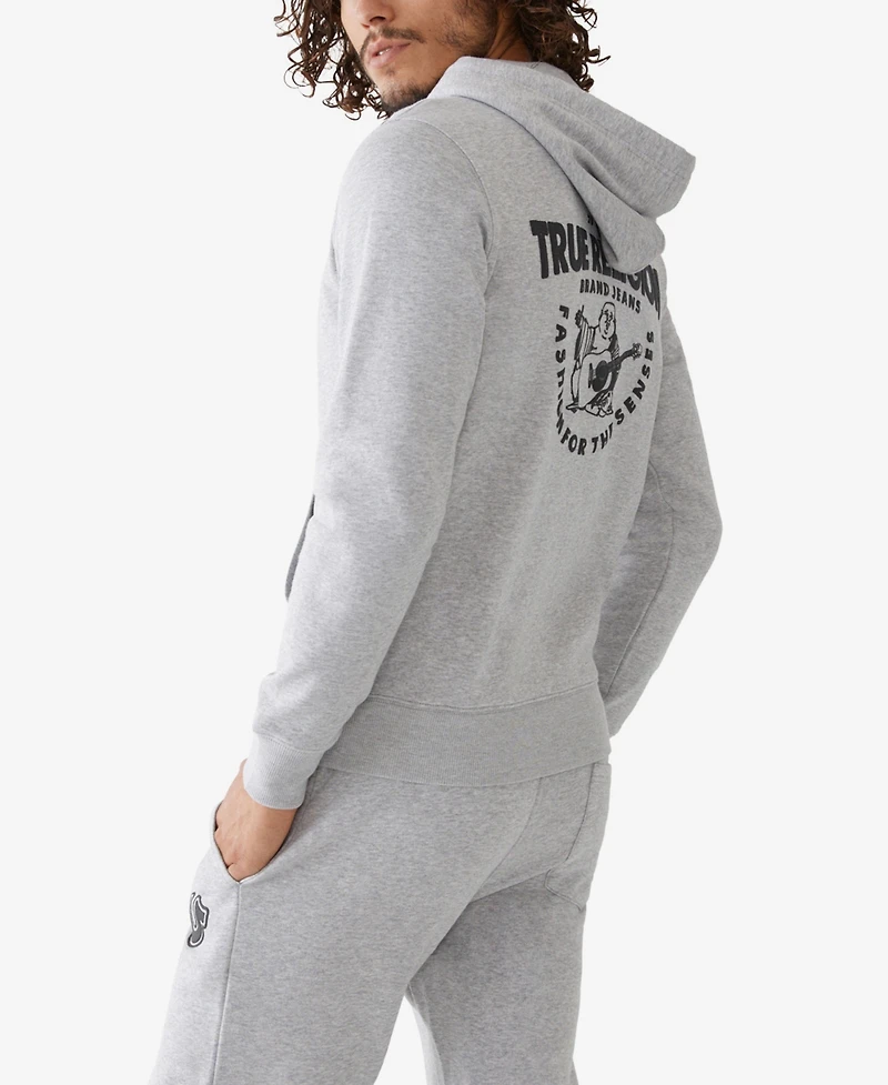 True Religion Men's Core Zip-Front Logo Hoodie