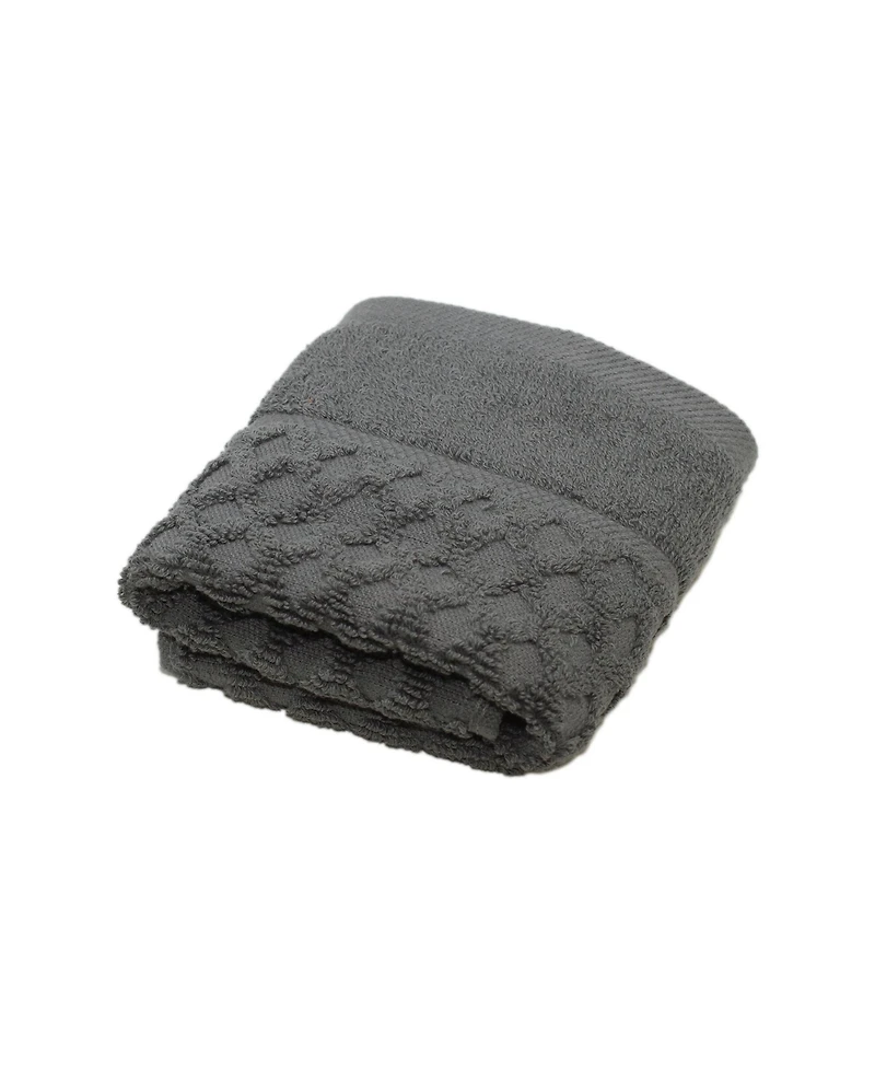 Linery & Co. Quick-Drying Cotton Diamond Waffle Textured Washcloth, 13" x 13"