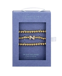 Unwritten Cubic Zirconia Bubble Initial Stretch Bracelet Set