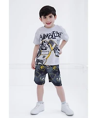 Transformers Toddler Boys Bumblebee Optimus Prime Graphic T-Shirt & Mesh Shorts Outfit Set to
