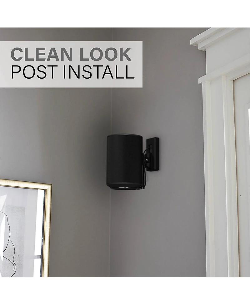 Sanus Universal Tilt & Swivel Speaker Wall Mount and Power Kit - Each