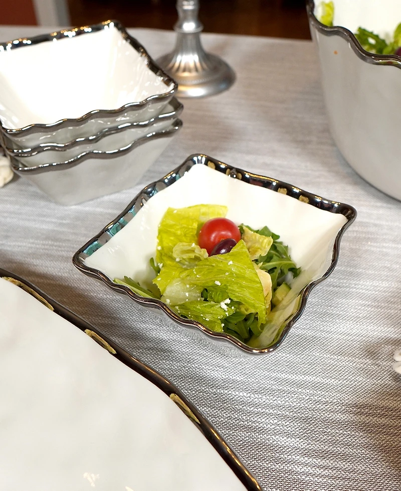 Certified International Regency Square Snack Bowls, Set of 4