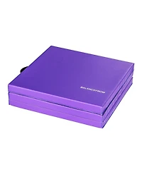 BalanceFrom Fitness GoGym 6x2ft Folding 3 Panel Exercise Mat w/Handles, Purple
