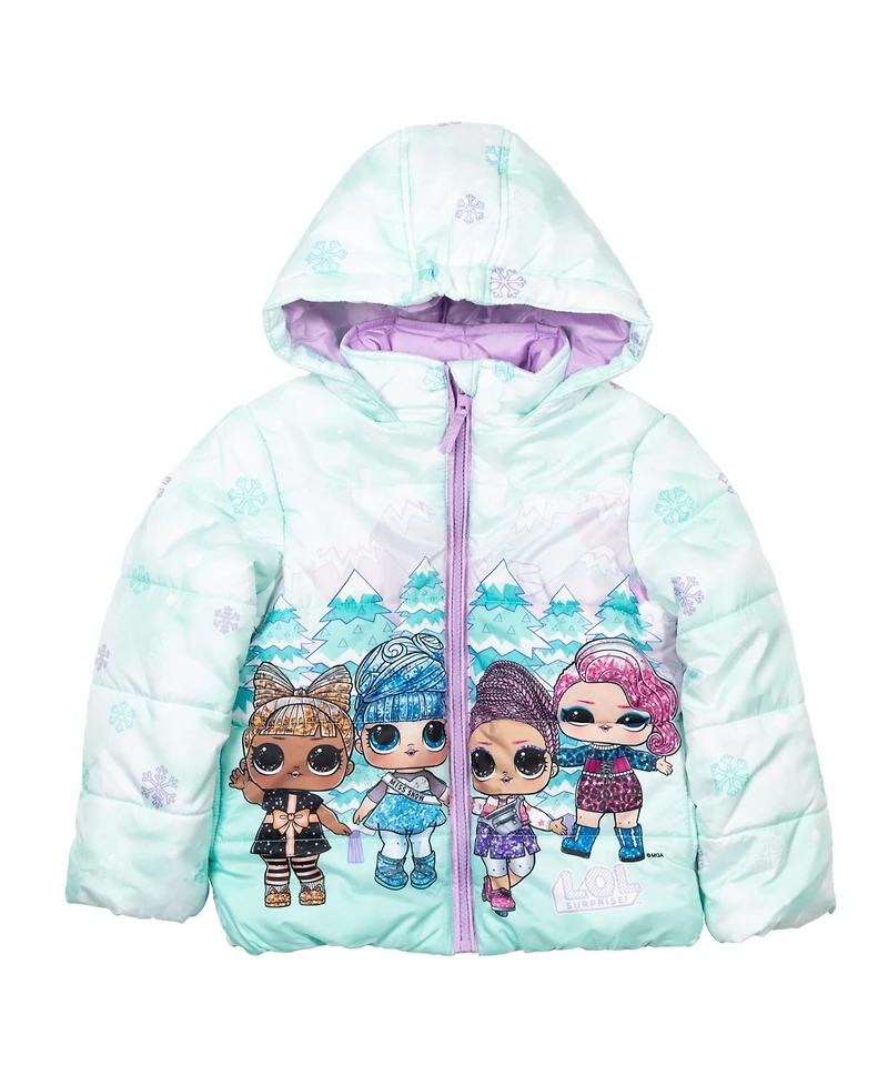 L.o.l. Surprise! Girls Zip Up Winter Coat Puffer Jacket