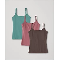 Pact Women's Organic Cotton Everyday Shelf Bra Camisole 3-Pack