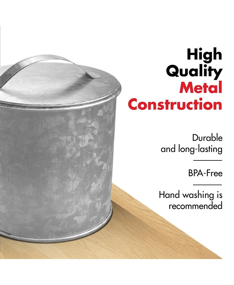 Amici Home Newport Galvanized Metal Canister