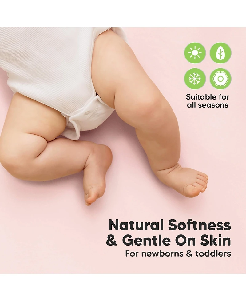 KeaBabies 2pk Soothe Waterproof Fitted Crib Sheets for Girl, Boy, 100% Soft Cotton Mattress Protector Sheet