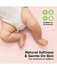 KeaBabies 2pk Soothe Waterproof Fitted Crib Sheets for Girl, Boy, 100% Soft Cotton Mattress Protector Sheet