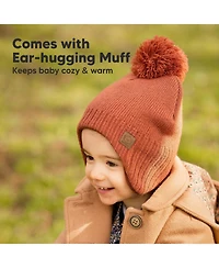 KeaBabies Muff Baby Beanie, Hat for Boys, Girls, Winter Hats Kids, Newborn, Infant, Toddler 0-36 months