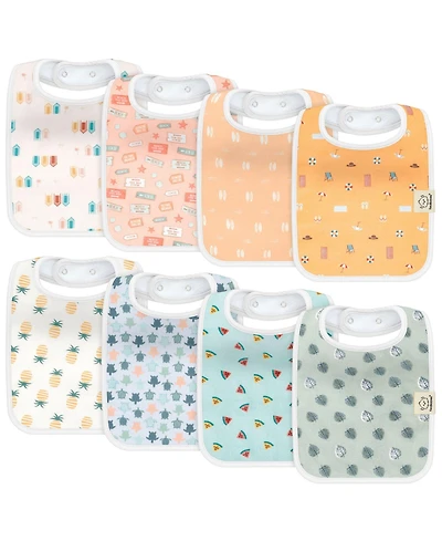 KeaBabies 8-Pack Coast Baby Bibs for Boy, Girl, Drool Bibs, Bib Girls, Boys