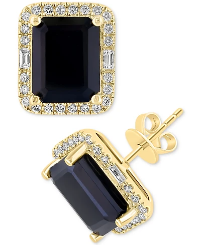 Effy Pink Amethyst (5-1/2 ct. t.w.) & Diamond (3/8 Halo Stud Earrings 14k Gold (Also Additional Gemstones)